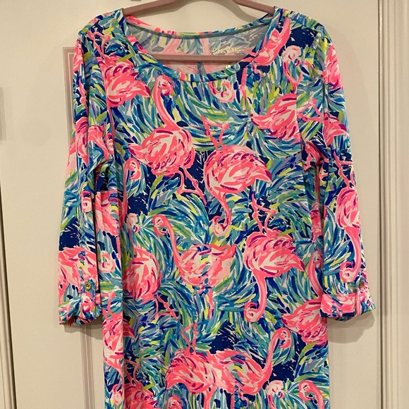 Lilly Pulitzer Flamingo Shift Dress Large - Picture 2 of 12